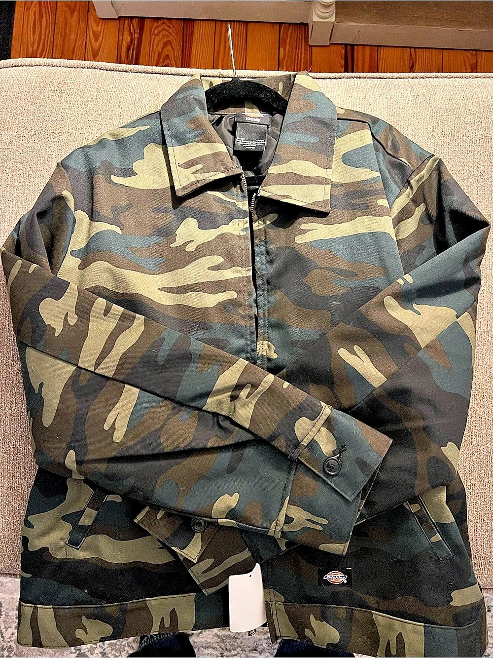 Dickies Icons Camo Military Jacket Green & Black Size Large NWT